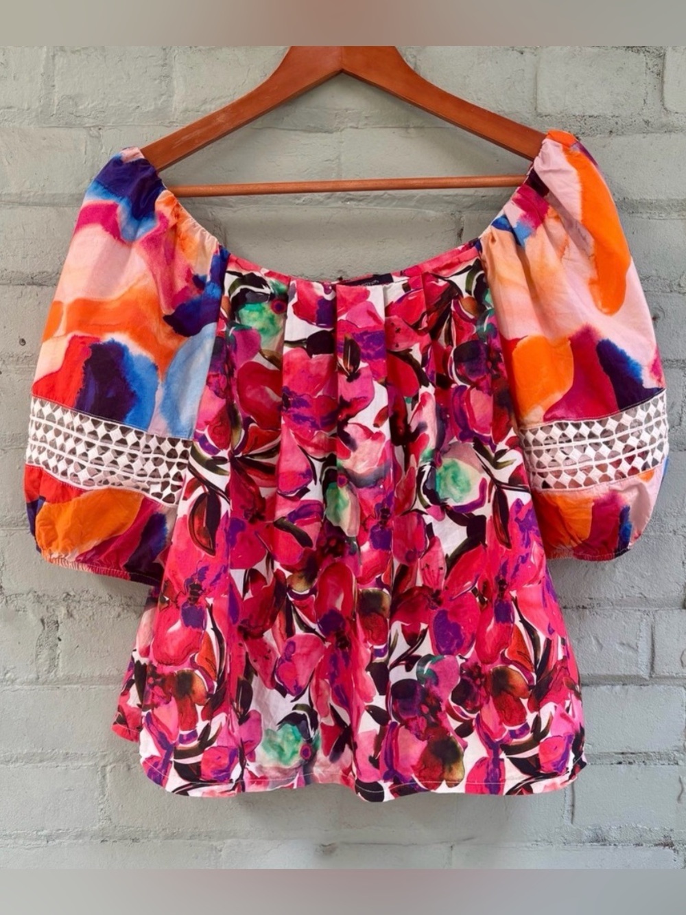 Floral Puff Sleeve Blouse - French Connection